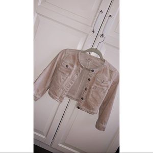 Beige jean jacket size 2